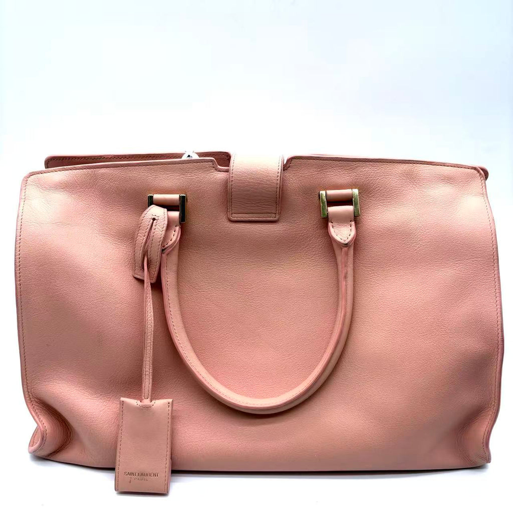 Saint Laurent Blush Pink Leather Medium Cabas Chyc Tote