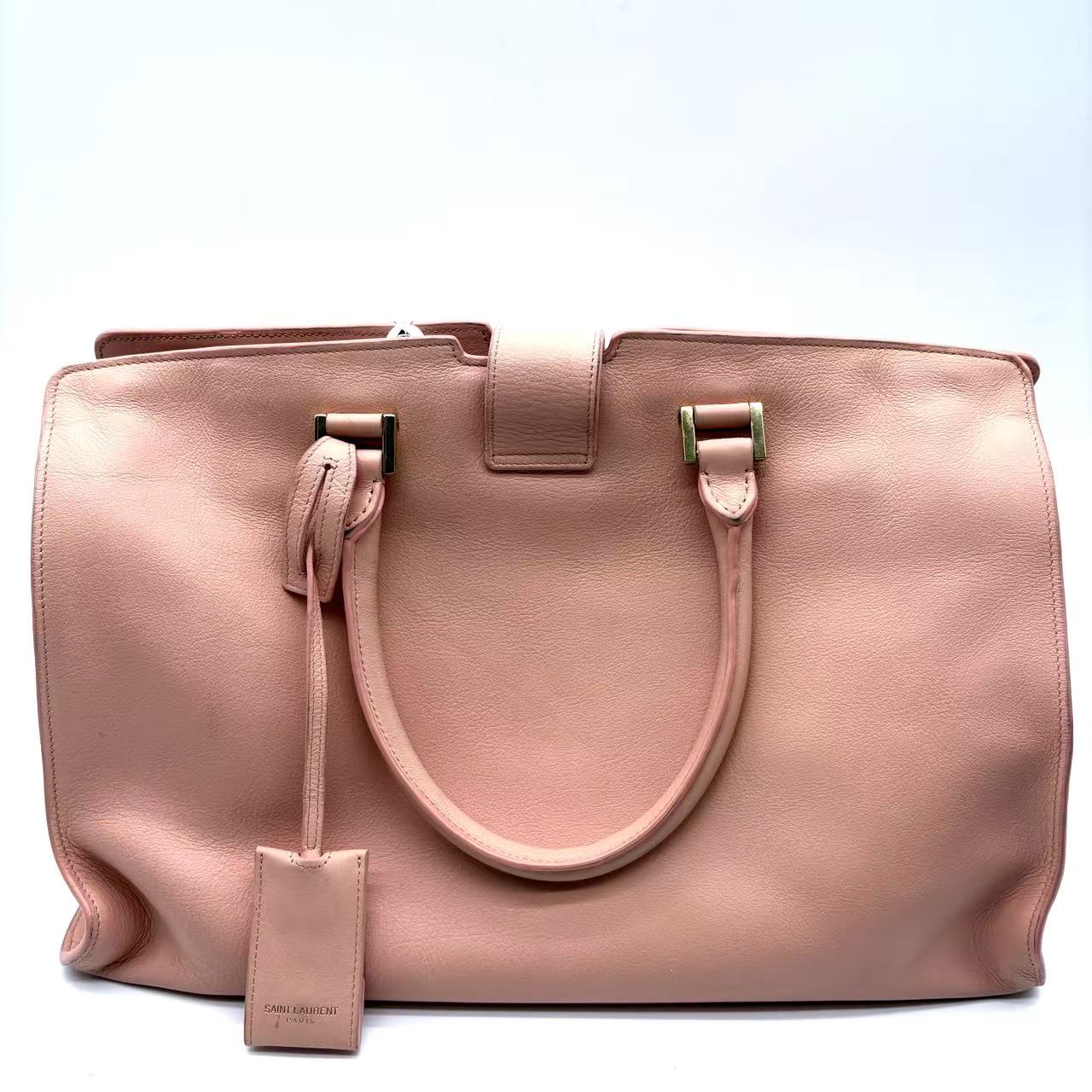 Saint Laurent Blush Pink Leather Medium Cabas Chyc Tote