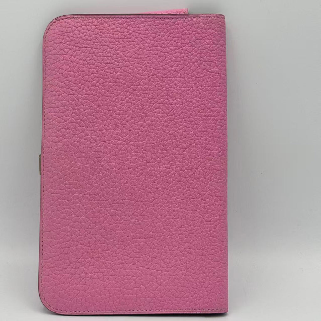 Pink Togo Dogon Recto Verso Wallet