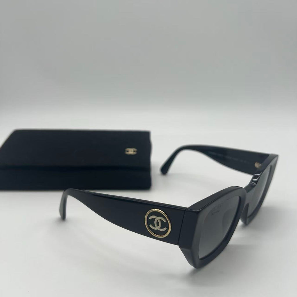 Black Acetate Frame CC Sunglasses-twins