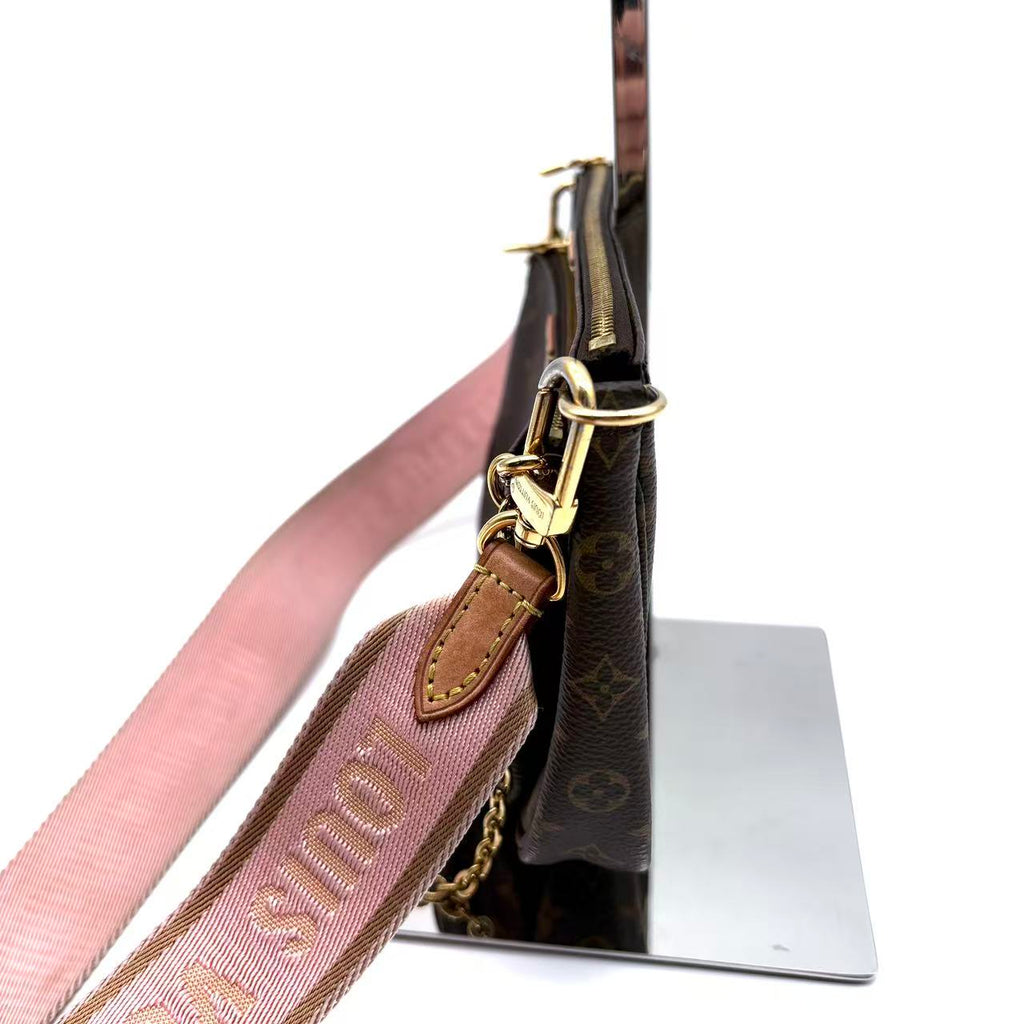 Rose Clair Monogram Canvas Multi-Pochette Accessories Bag