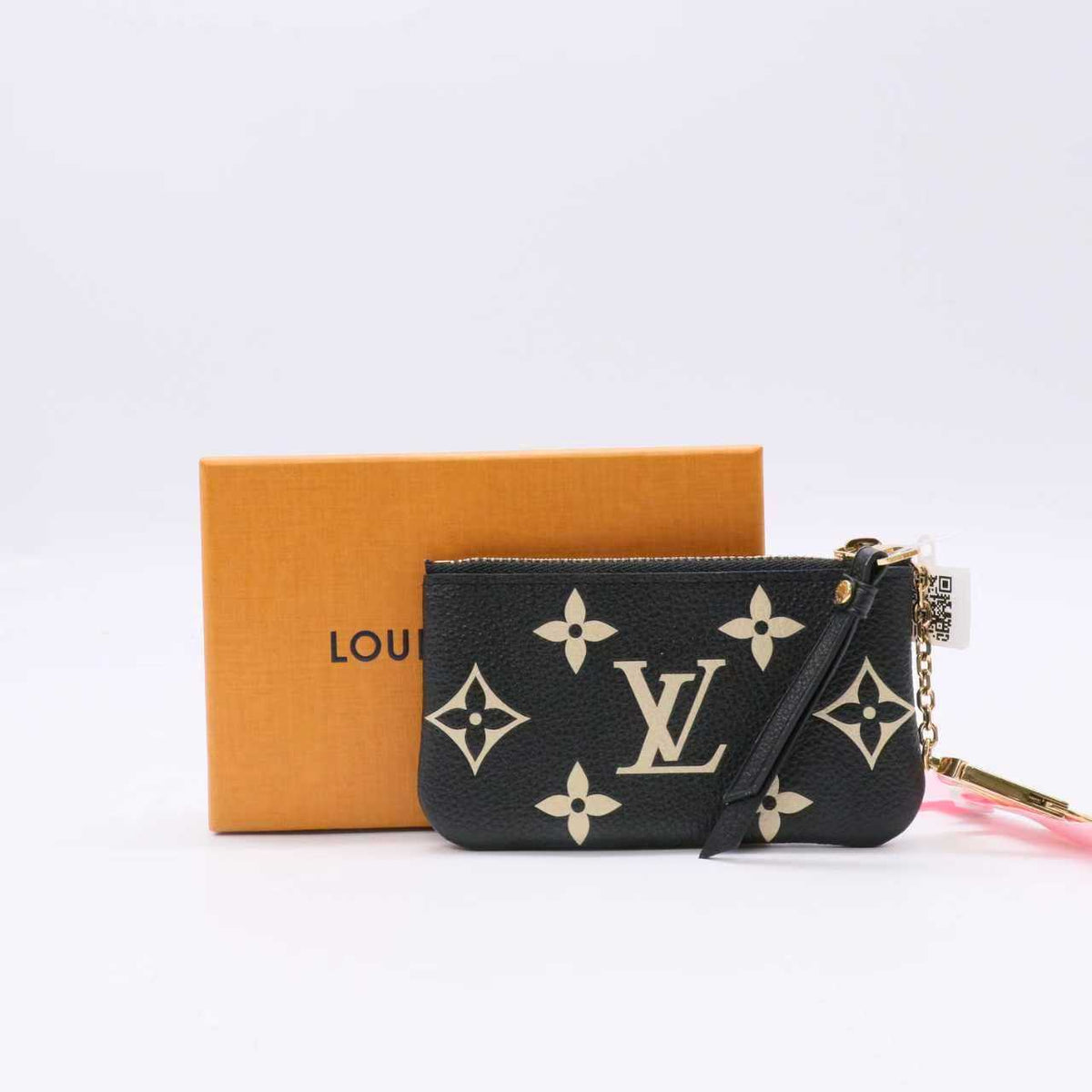 Louis Vuitton Empreinte Monogram Giant Key Pouch Black Beige Twins LDJ6214