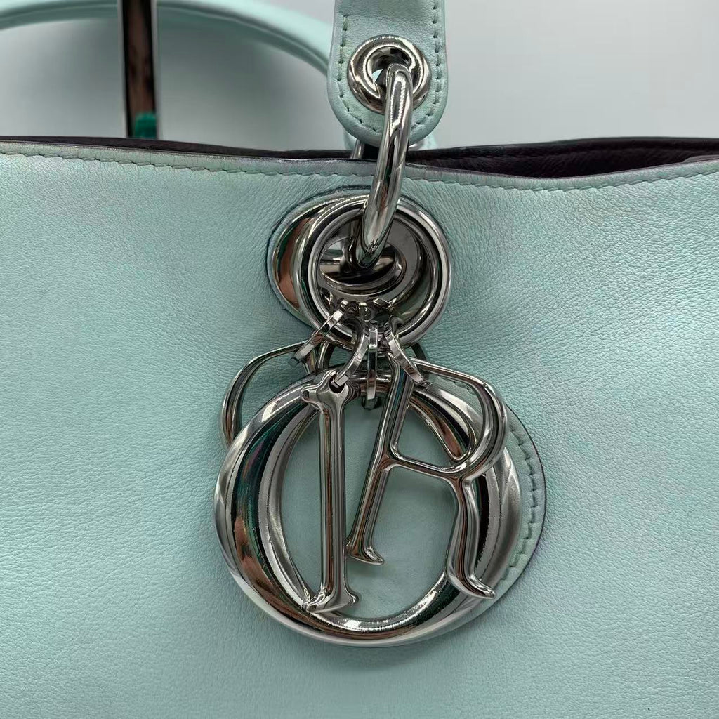 Diorissimo large color block leather shoulder bag