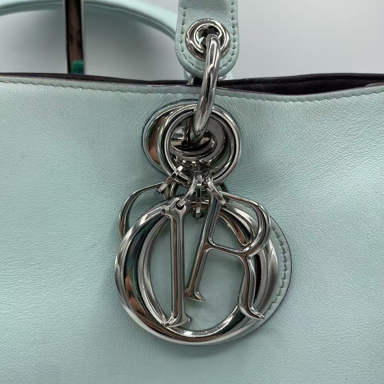 Diorissimo large color block leather shoulder bag