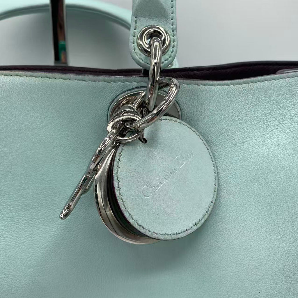 Diorissimo large color block leather shoulder bag