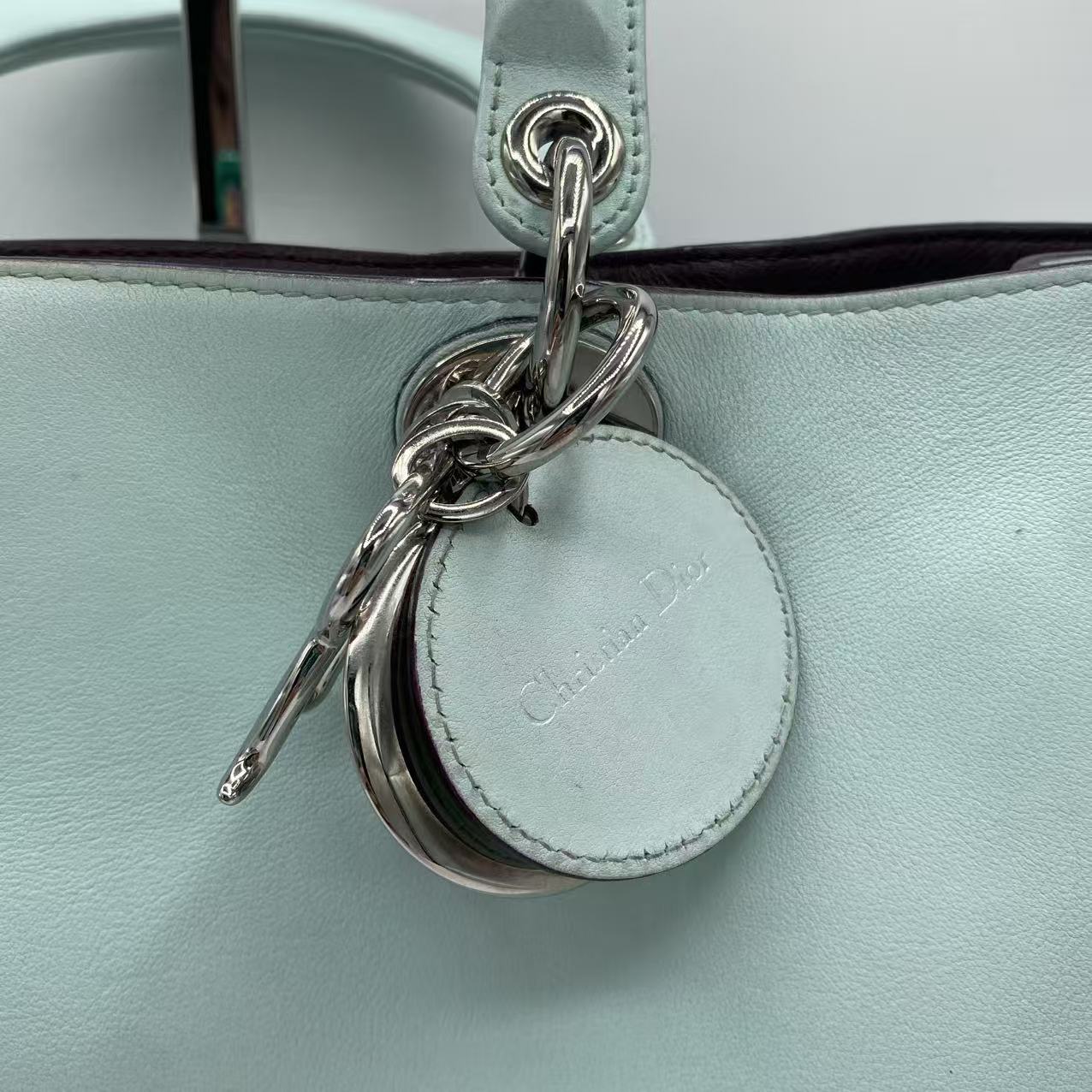 Diorissimo large color block leather shoulder bag