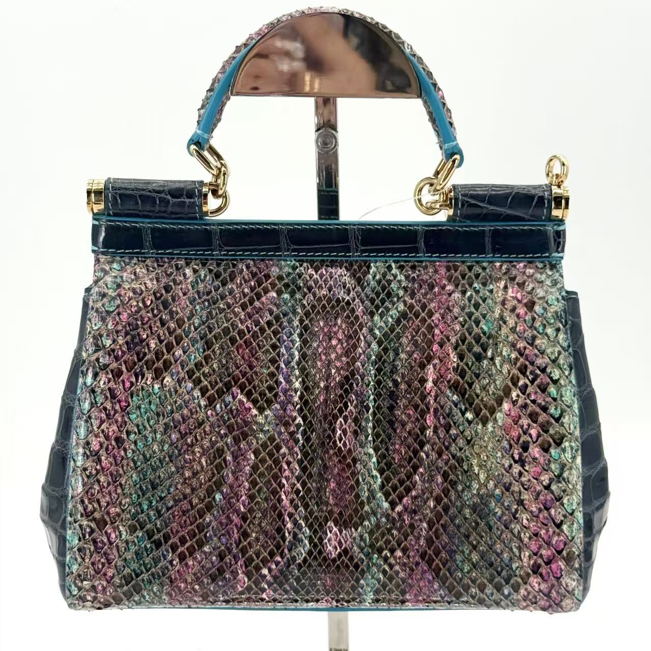 Miss Sicily Bag Python and Crocodile Small