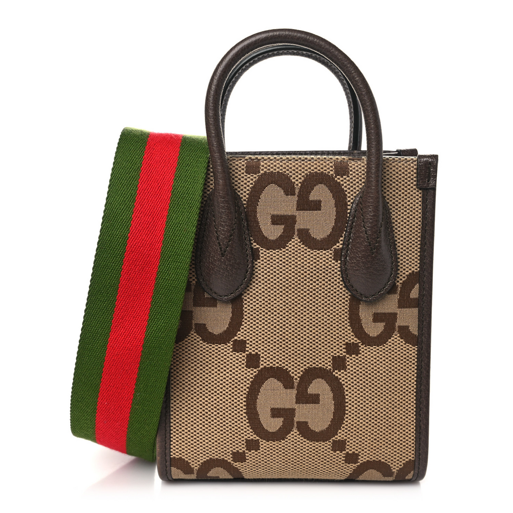 Vertical Tote Jumbo GG Canvas Mini Twins
