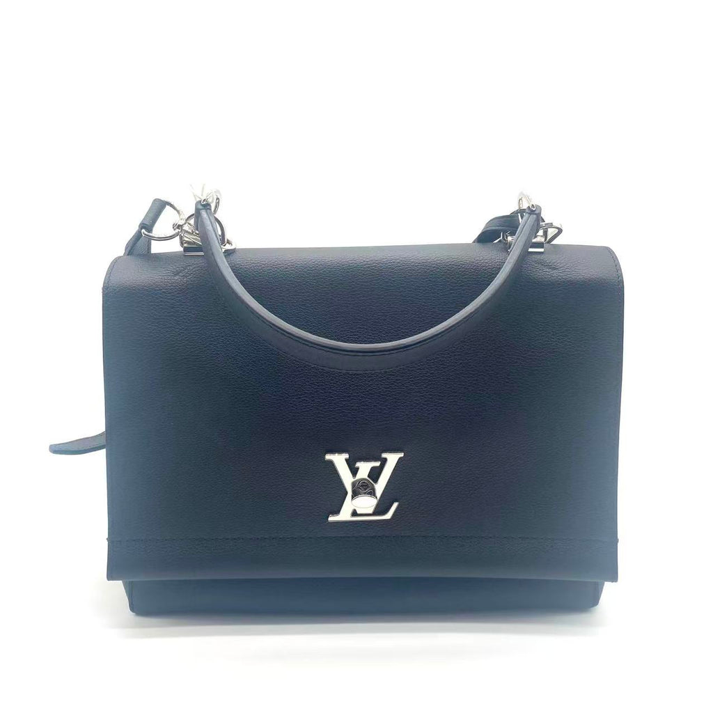 Black Calfskin Leather Lockme II Bag