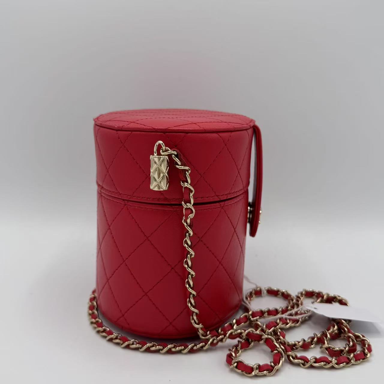 Chanel Quilted Small Round Vanity With Chain