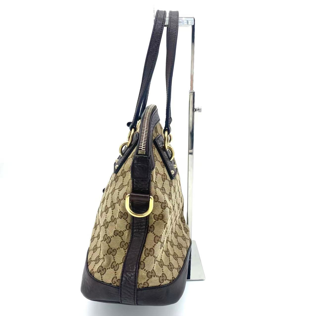 Monogram Medium Top Handle Bag Brown