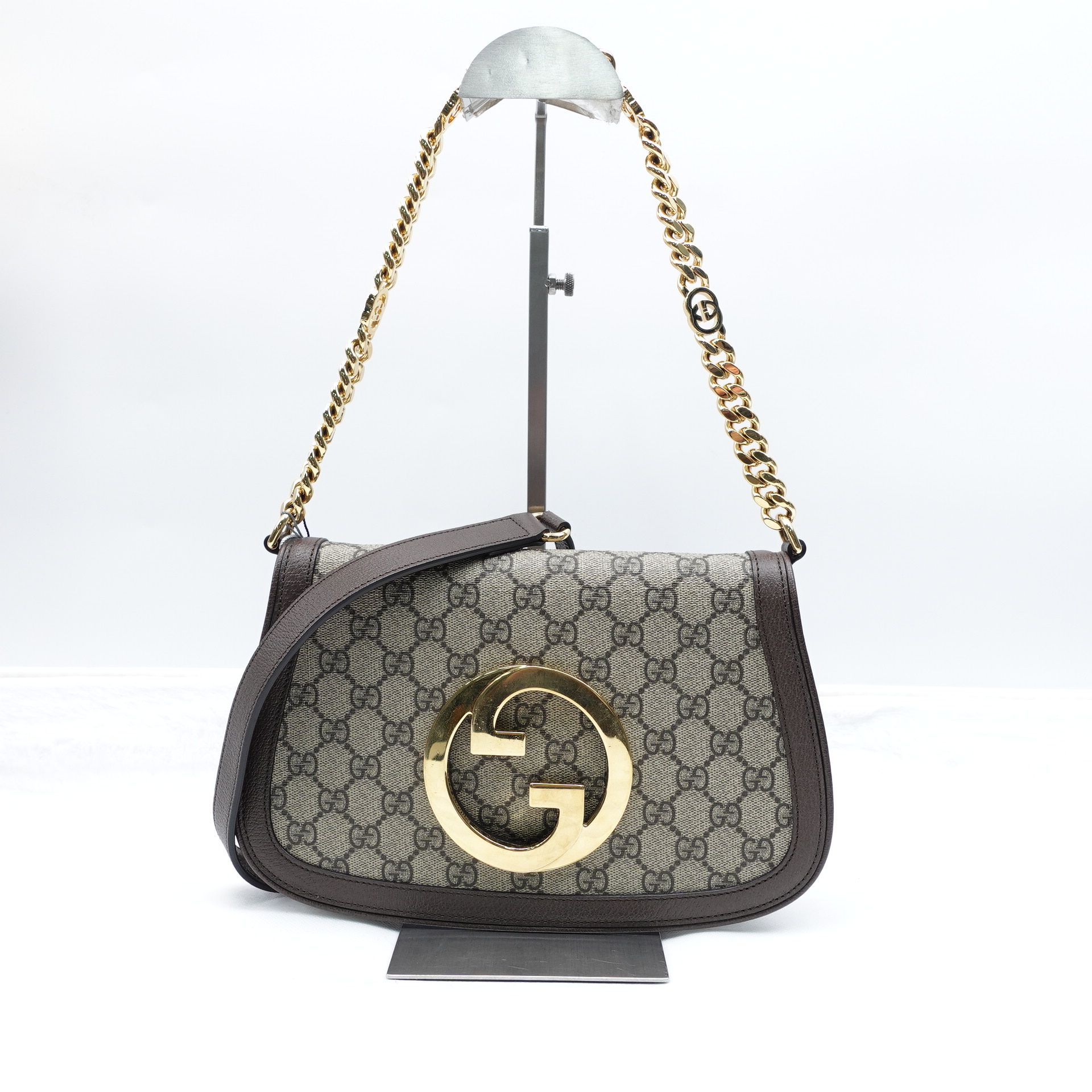 Blondie NM Chain Flap Bag GG Coated Canvas