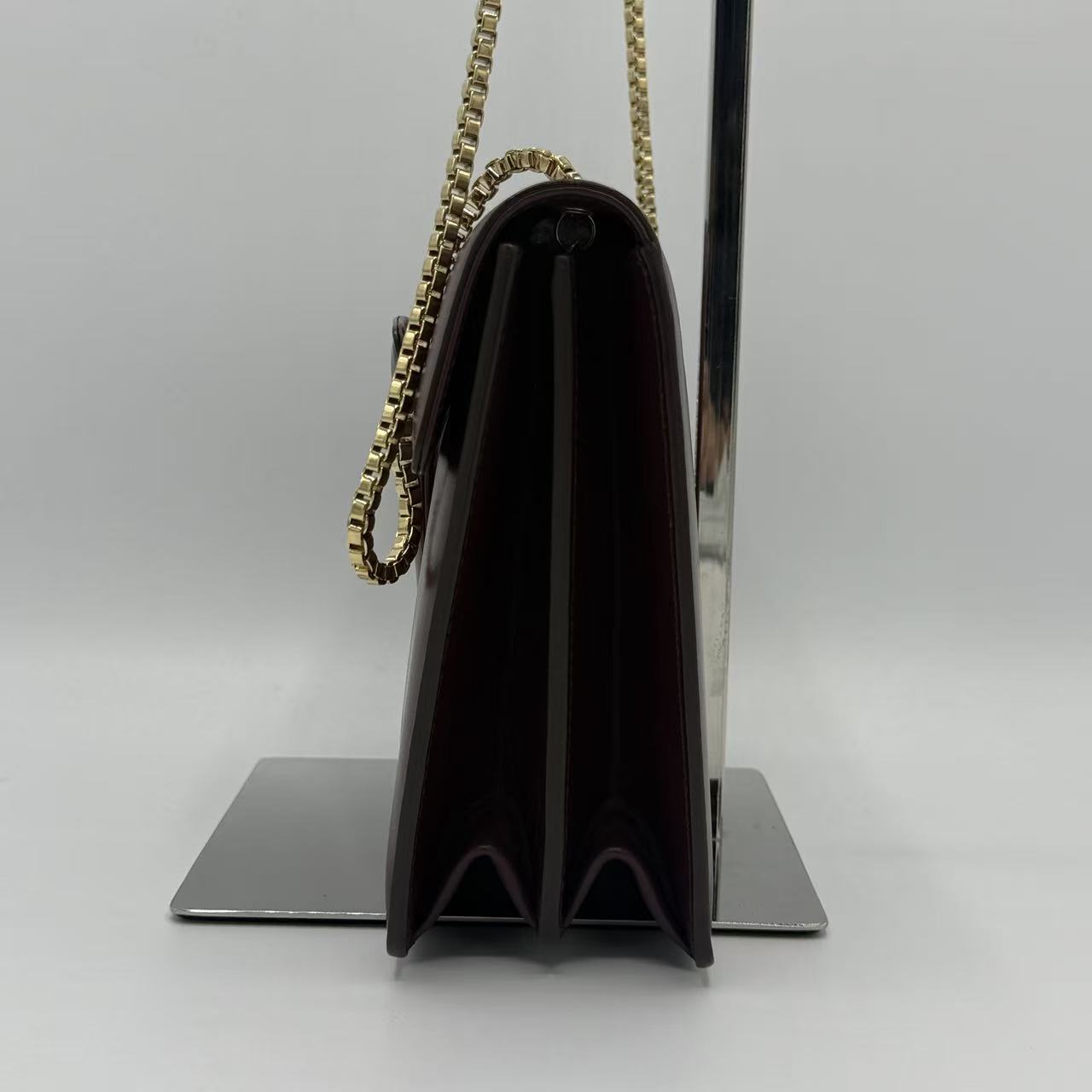 Calfskin Thalia Flap Shoulder Bag Wine
