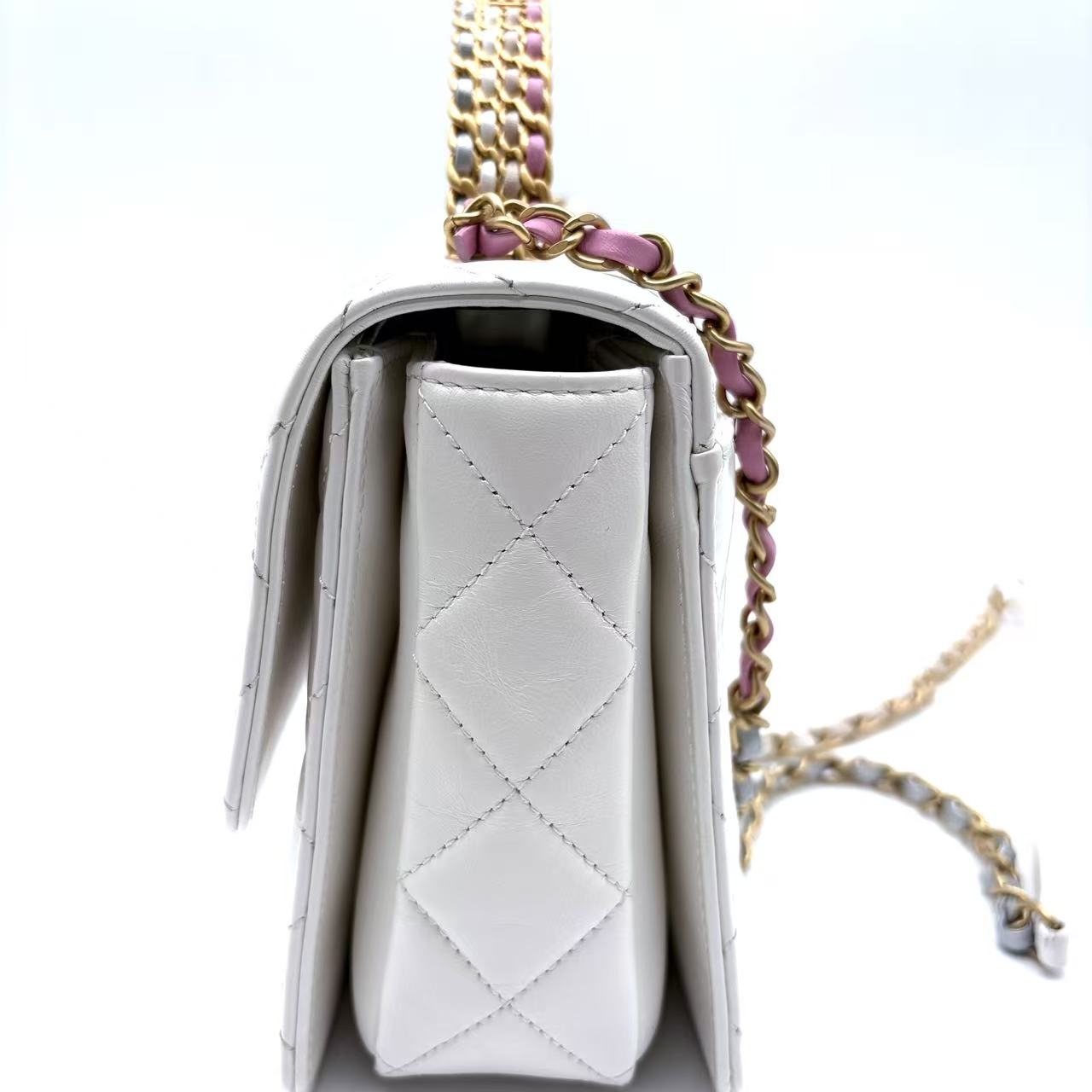 Top Handle Wallet on Chain Quilted Lambskin