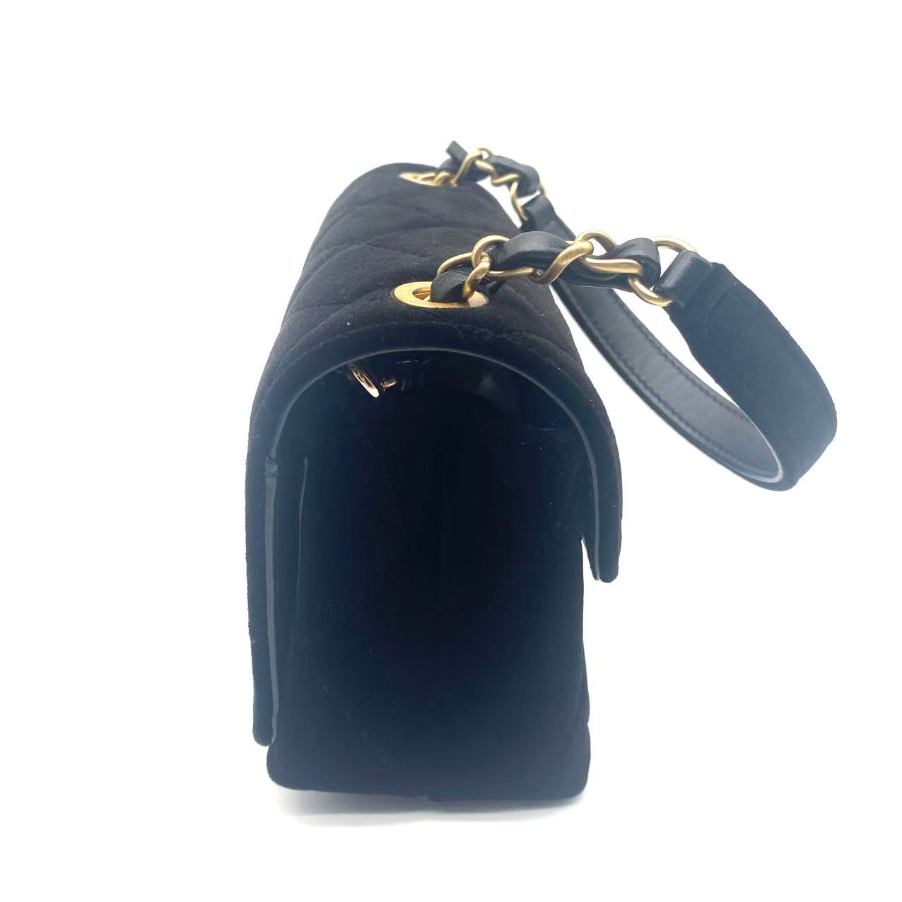 Diamond Lock CC Flap Bag Quilted Velvet with Crystals Mini
