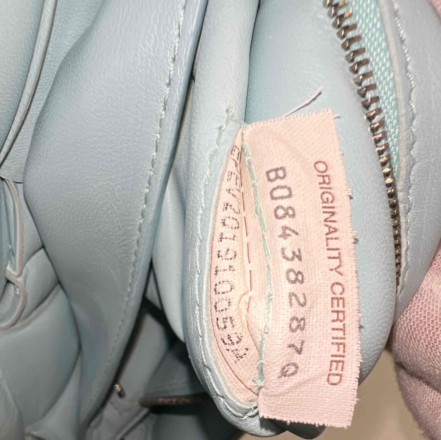 Paper Calfskin Maxi Intreccio Padded Cassette Crossbody Bag Ice B24425