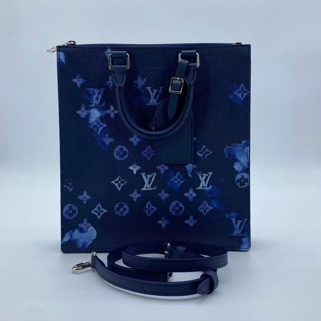 Sac Plat Zippe Bag Limited Edition Monogram Ink Watercolor Leather