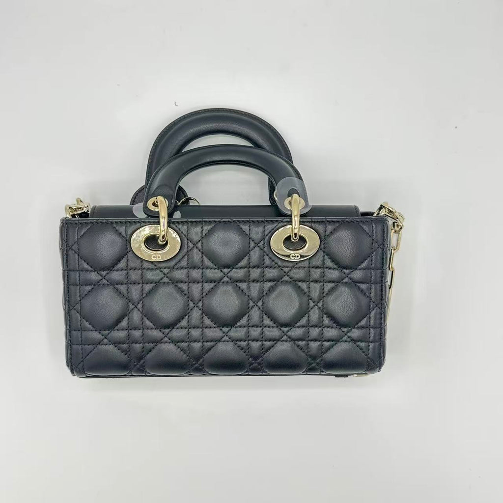 Mini Lady D-Joy Bag Black Cannage Lambskin
