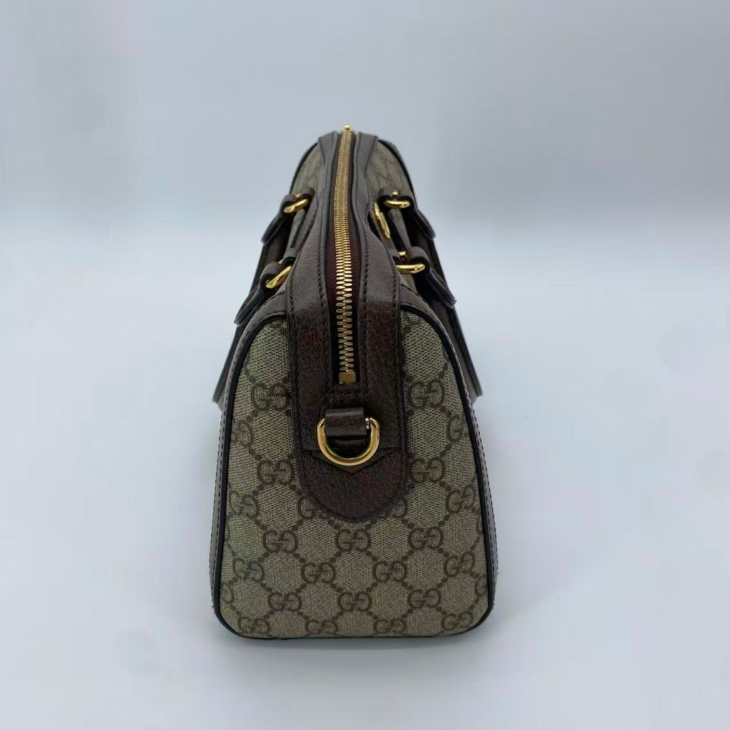 Ophidia Boston Bag GG Coated Canvas Medium