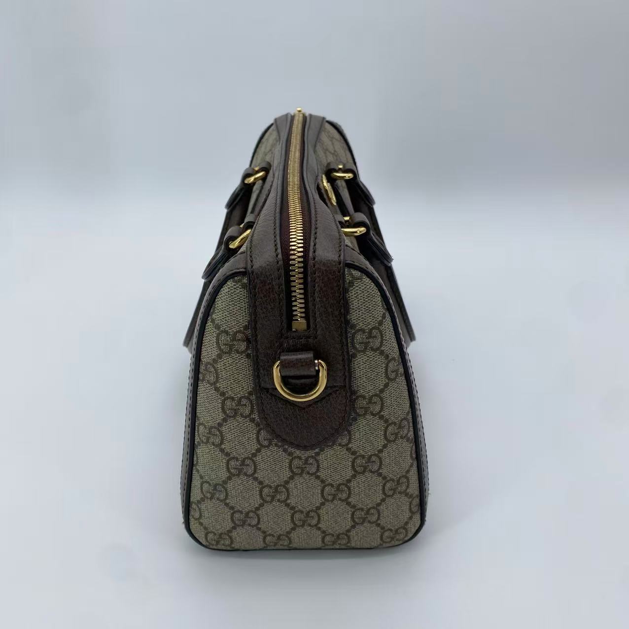 Ophidia Boston Bag GG Coated Canvas Medium