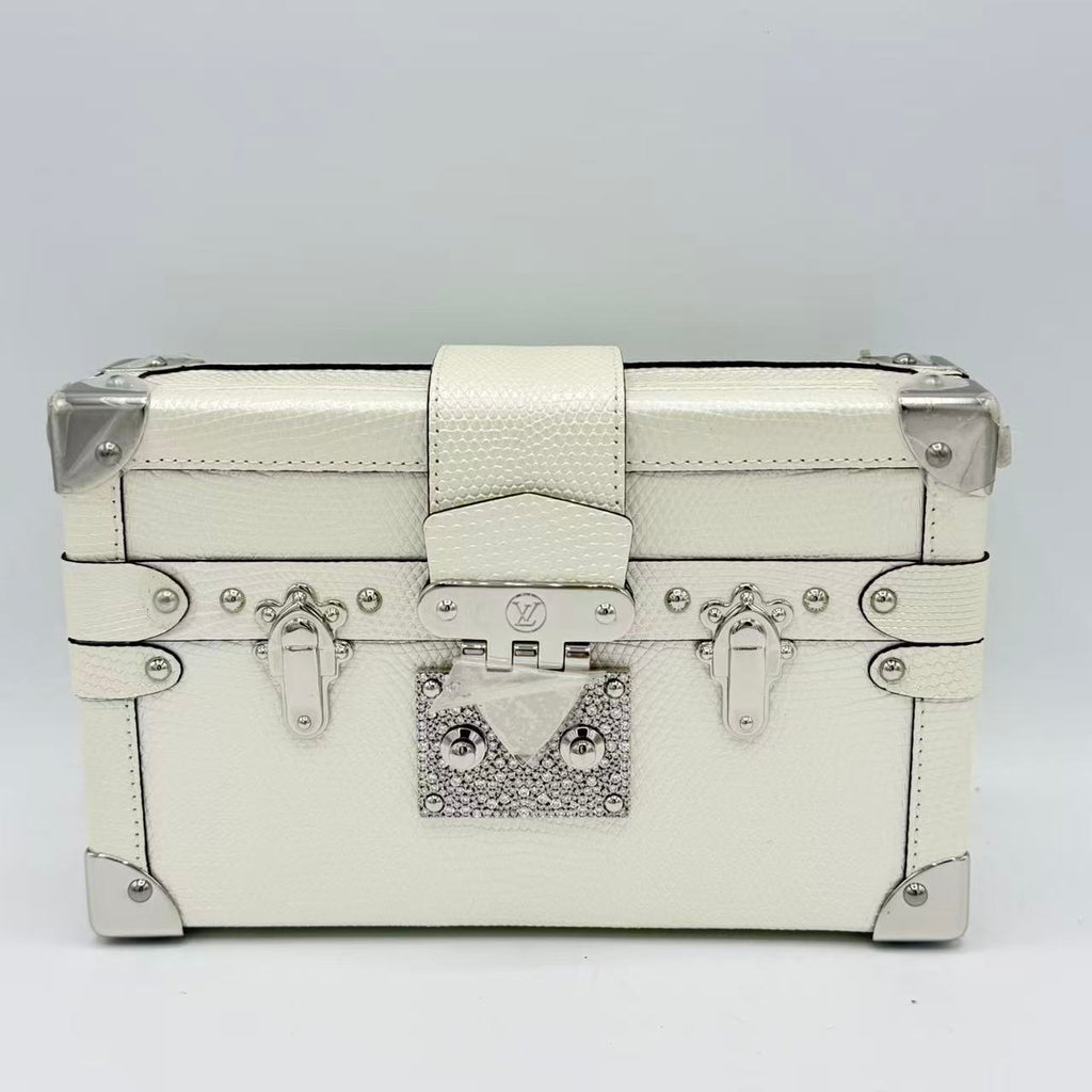 Strass Petite Malle Lizard White