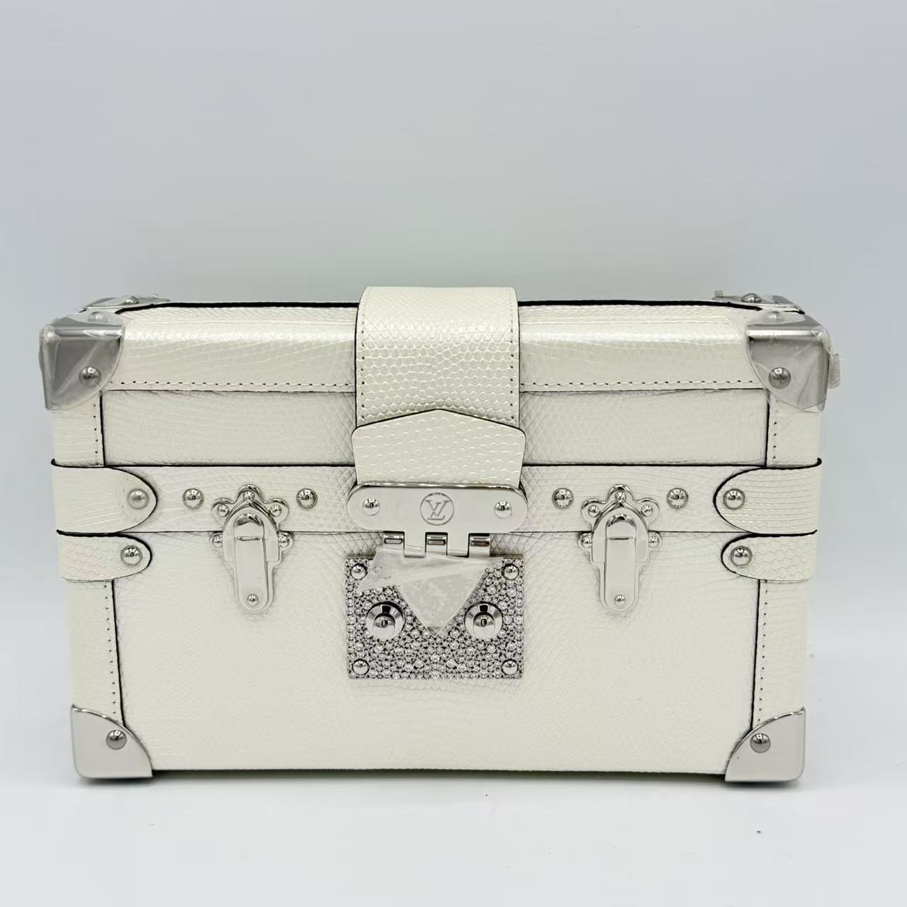 Strass Petite Malle Lizard White