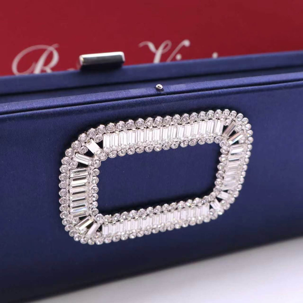 Roger Vivier Satin Clutch  Twins W23697