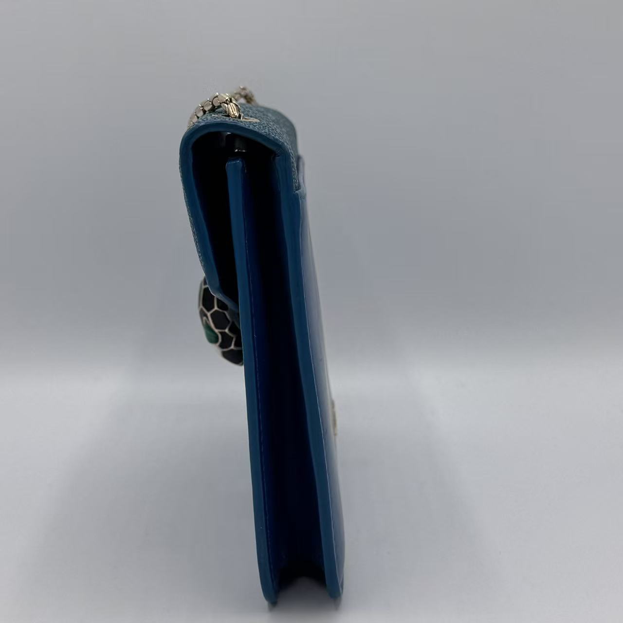 Calfskin Serpenti Forever Shoulder Bag Tropical Turquoise GREEN