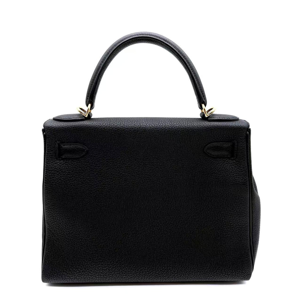 Kelly Handbag Black Epsom with Gold Hardware 28
