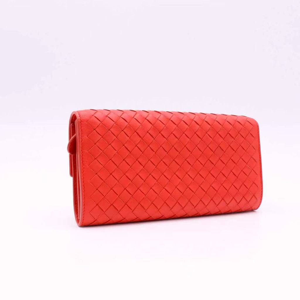 Bottega Veneta Intrecciato Nappa Continental Flap Wallet Twins W23097