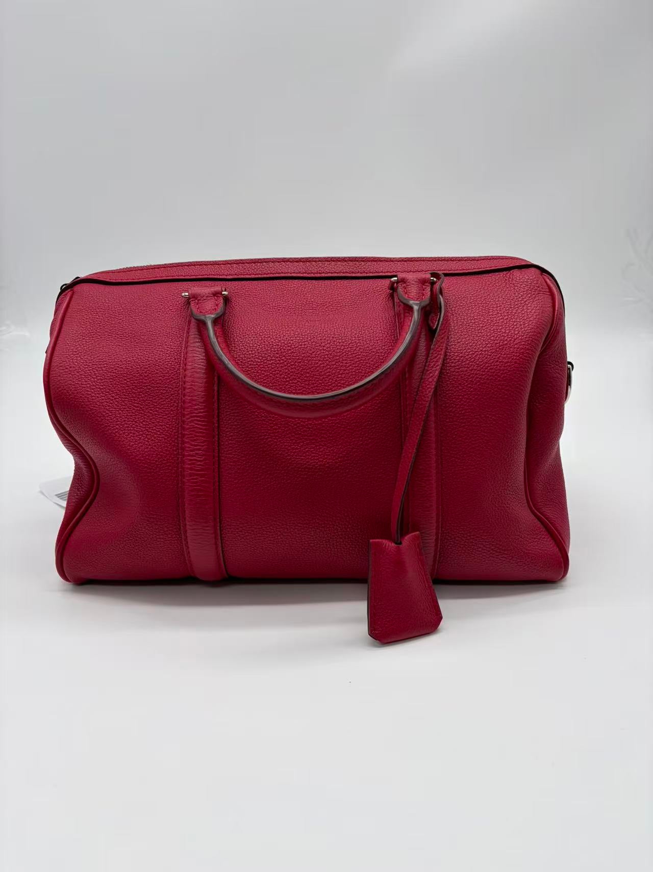 louis Vuitton red leather Handbag