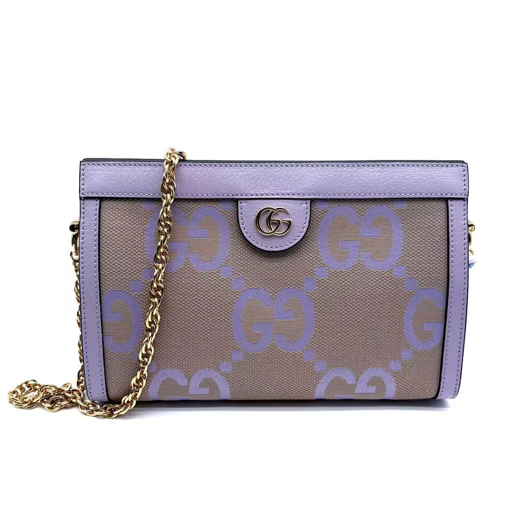Monogram Jumbo GG Small Ophidia Chain Shoulder Bag Beige LDC-0258