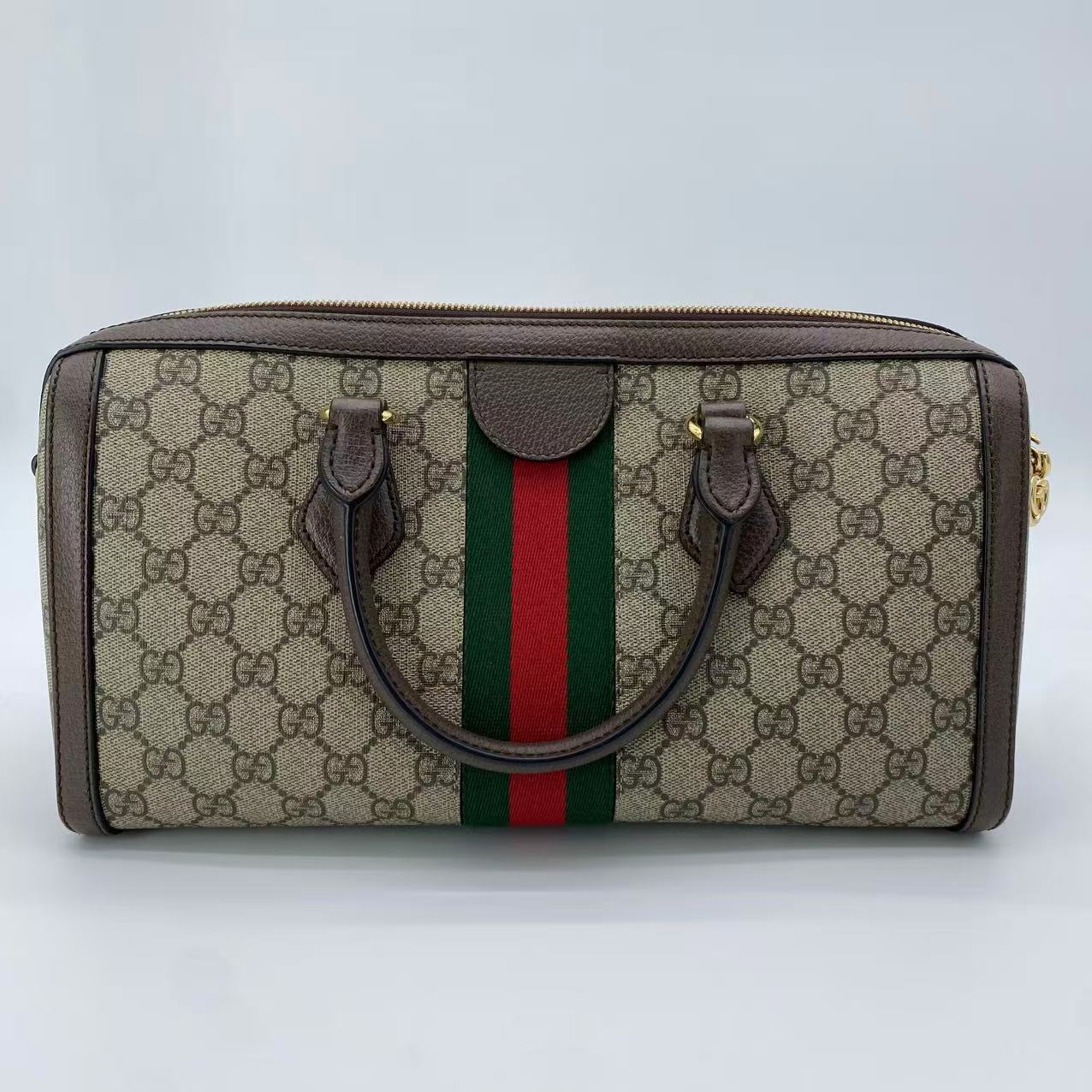 Ophidia Boston Bag GG Coated Canvas Medium