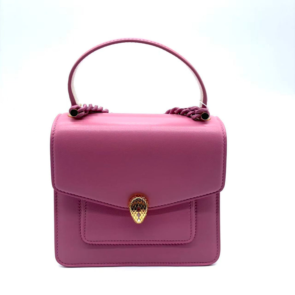 Pink Calfskin Serpenti Forever Top Handle Bag LDM-1611