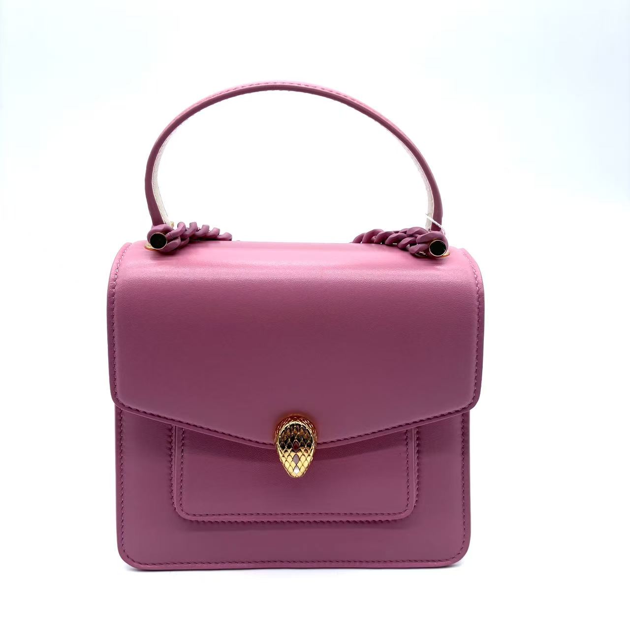 Pink Calfskin Serpenti Forever Top Handle Bag LDM-1611