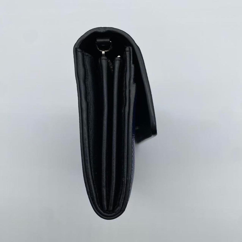 Dior Blue Patent Leather Mania Rendez-Vous Wallet