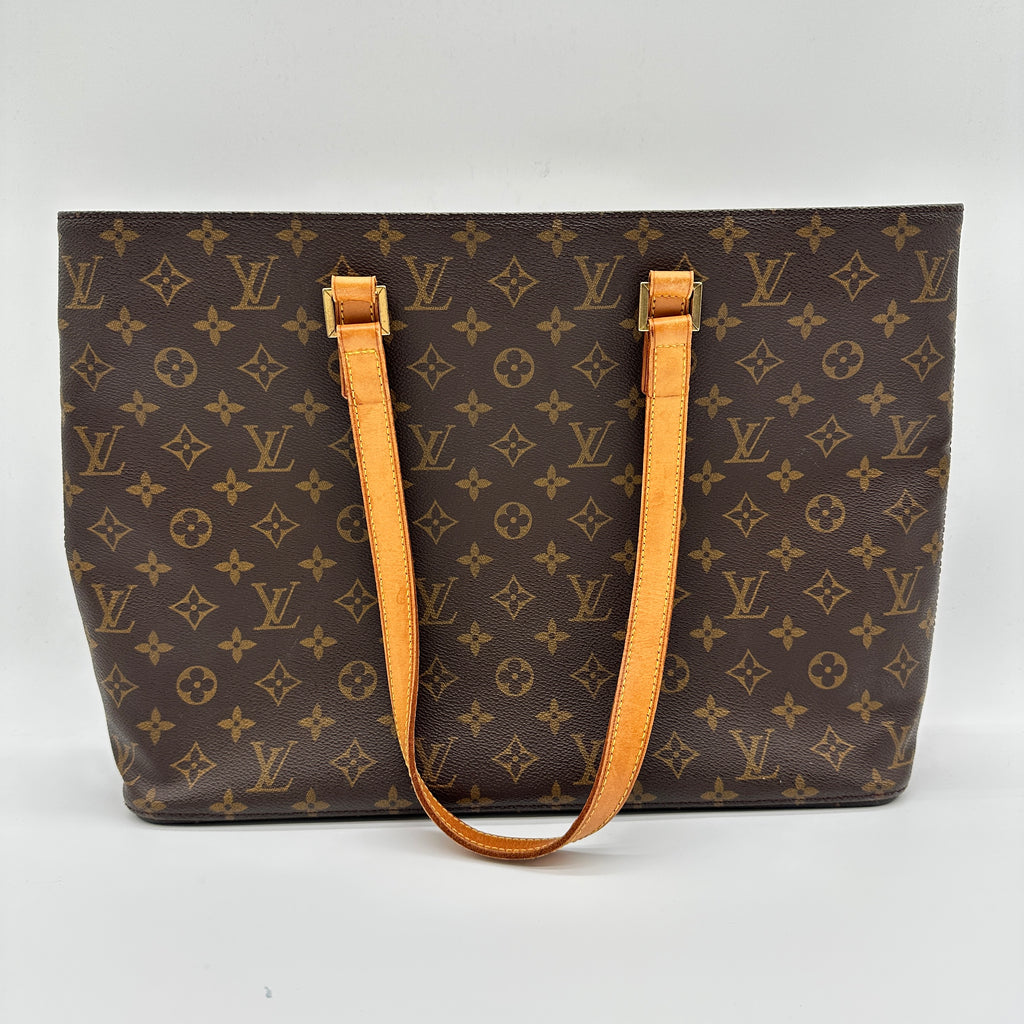 Luco Bag in Monogram Canvas and Tan Leather Trim