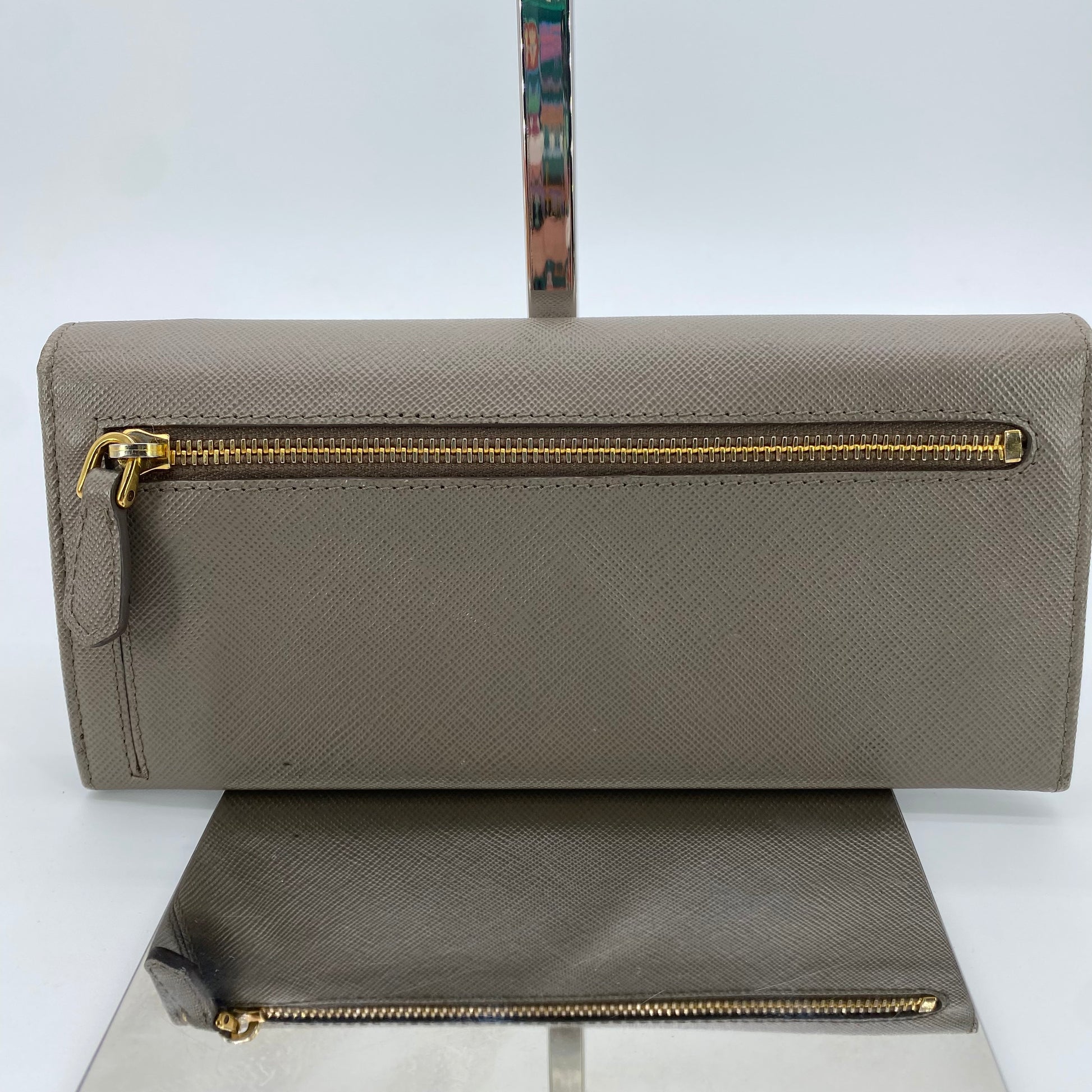 Flap Wallet Saffiano Leather Long
