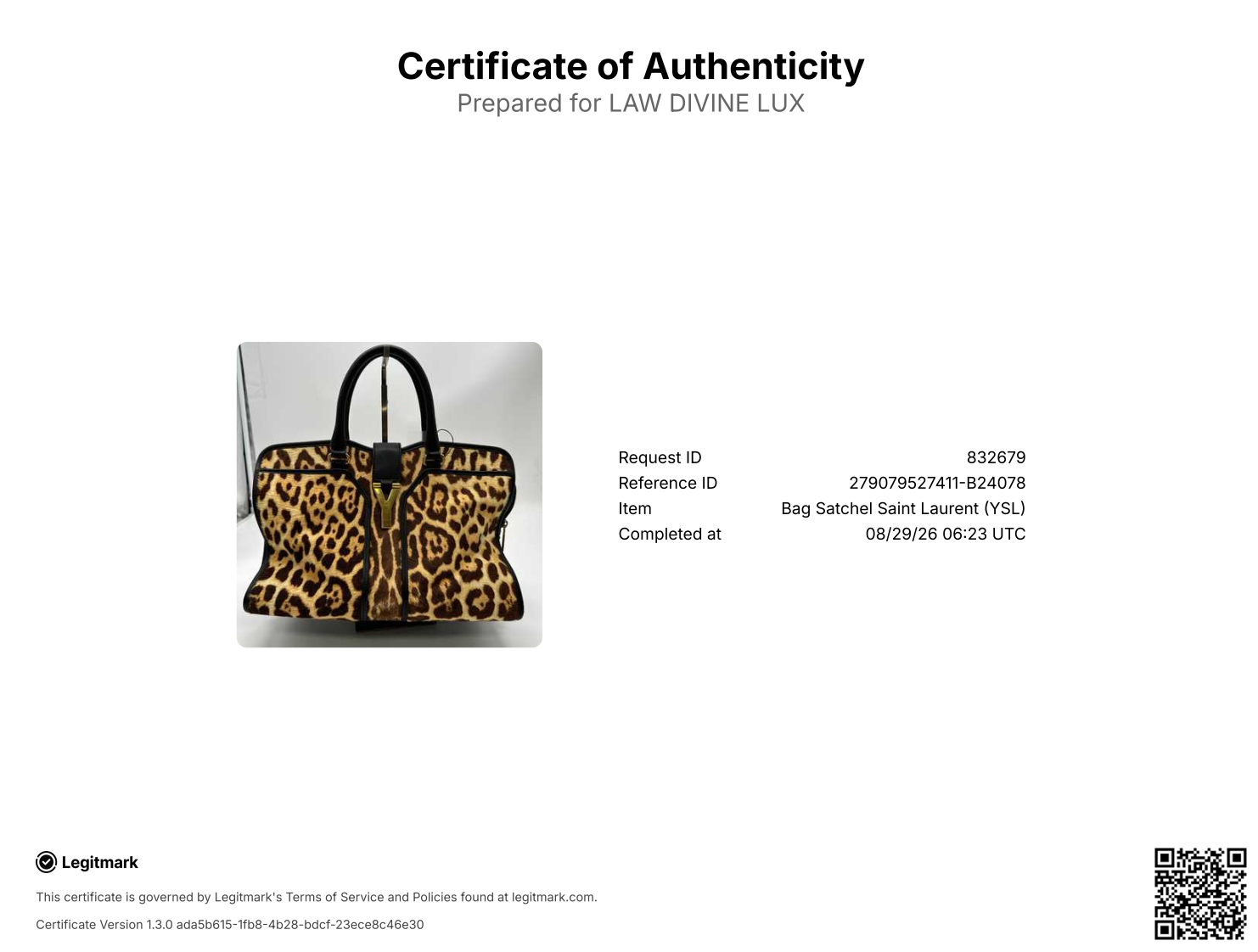 Saint Laurent Pony Hair Calfskin Leopard Print Medium Cabas Twins B24078