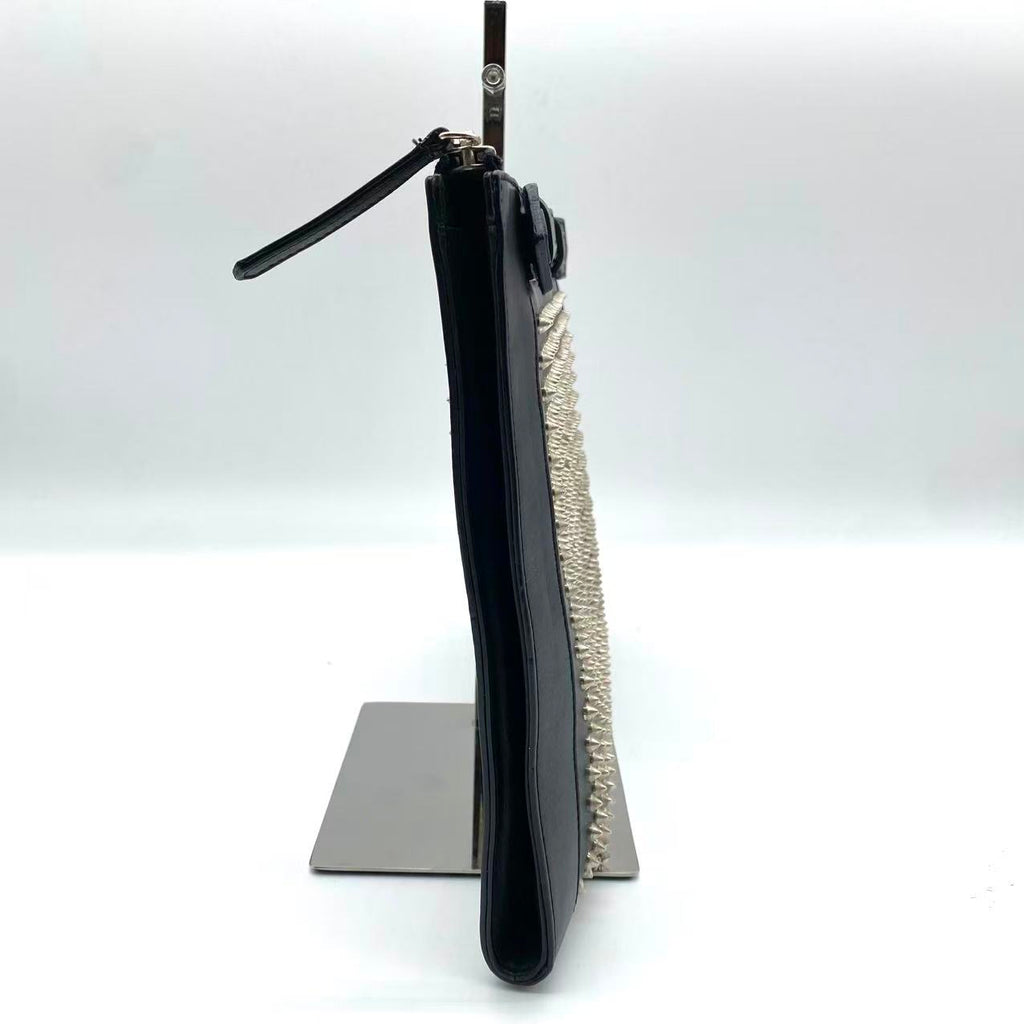 Shoepeaks leather clutch bag