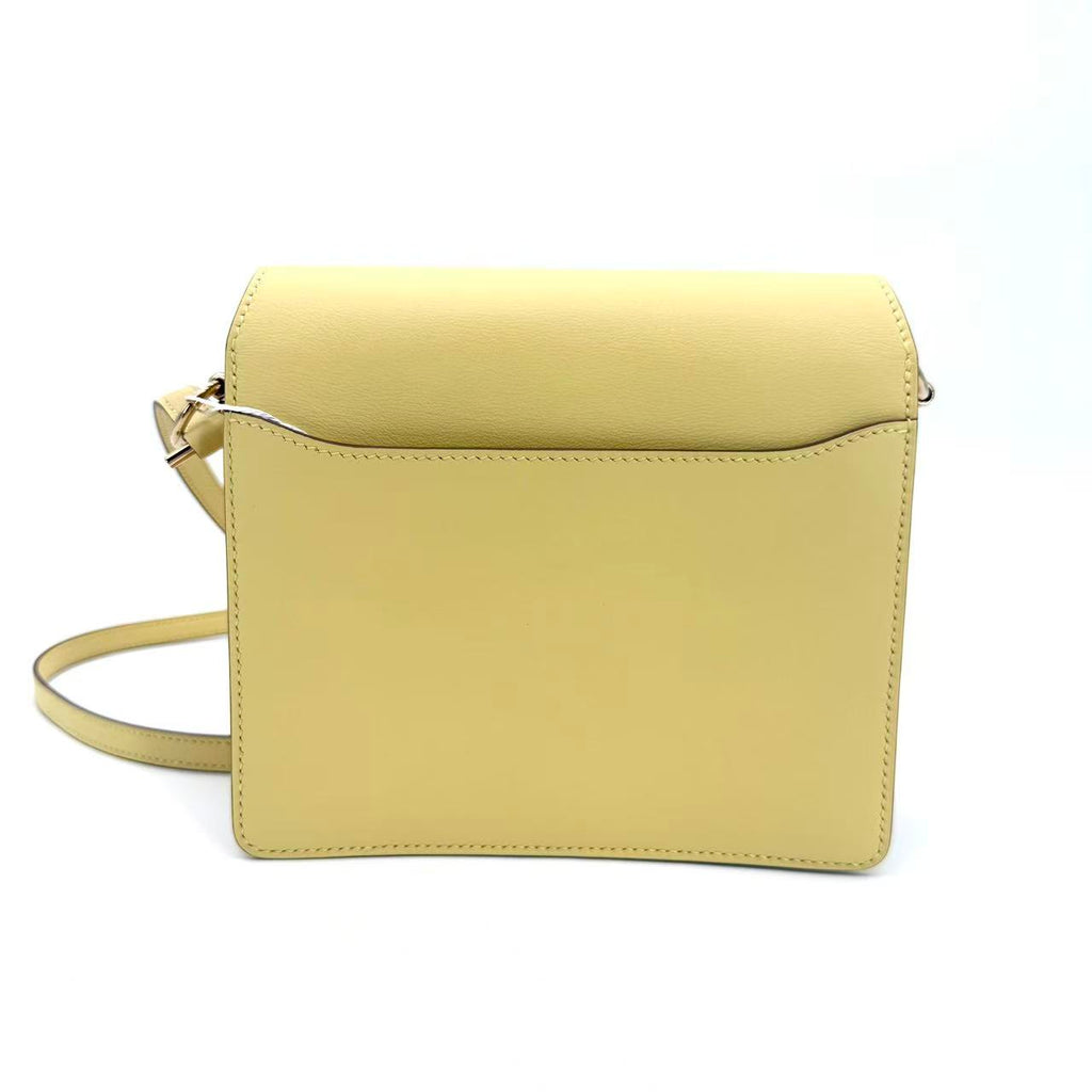 Roulis 18 Bag Swift 1Z Jaune Poussin with Gold Hardware
