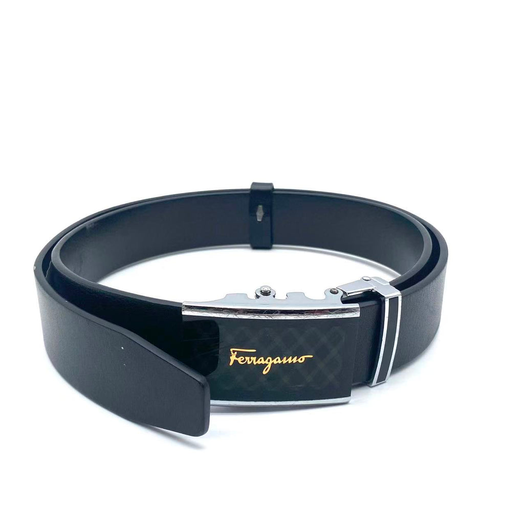 Men's Black Leather Belt
