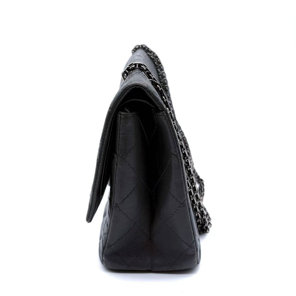 Reissue 2.55 Flap Bag Metallic Quilted Aged Calfskin