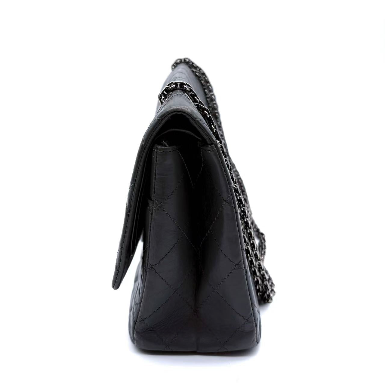 Reissue 2.55 Flap Bag Metallic Quilted Aged Calfskin