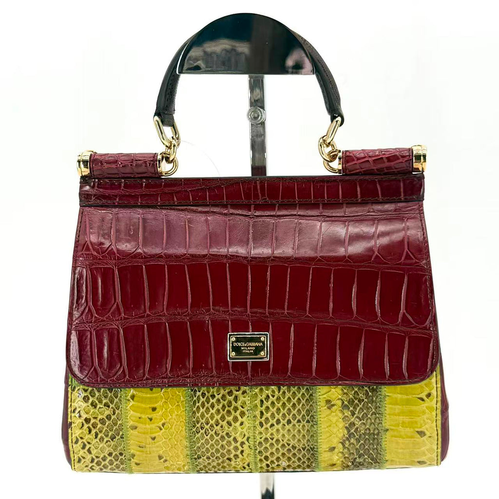 Miss Sicily Bag Python and Crocodile Small