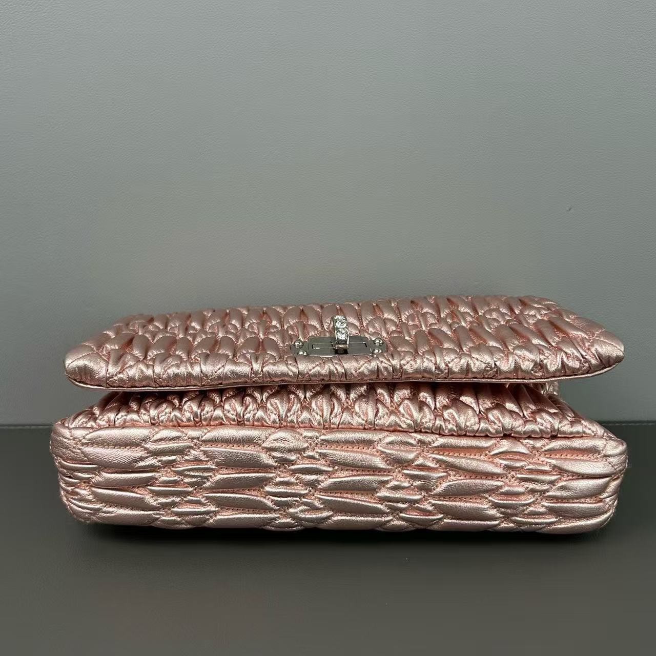 Crystal Clutch Matelasse Satin Small Twins LDJ4330