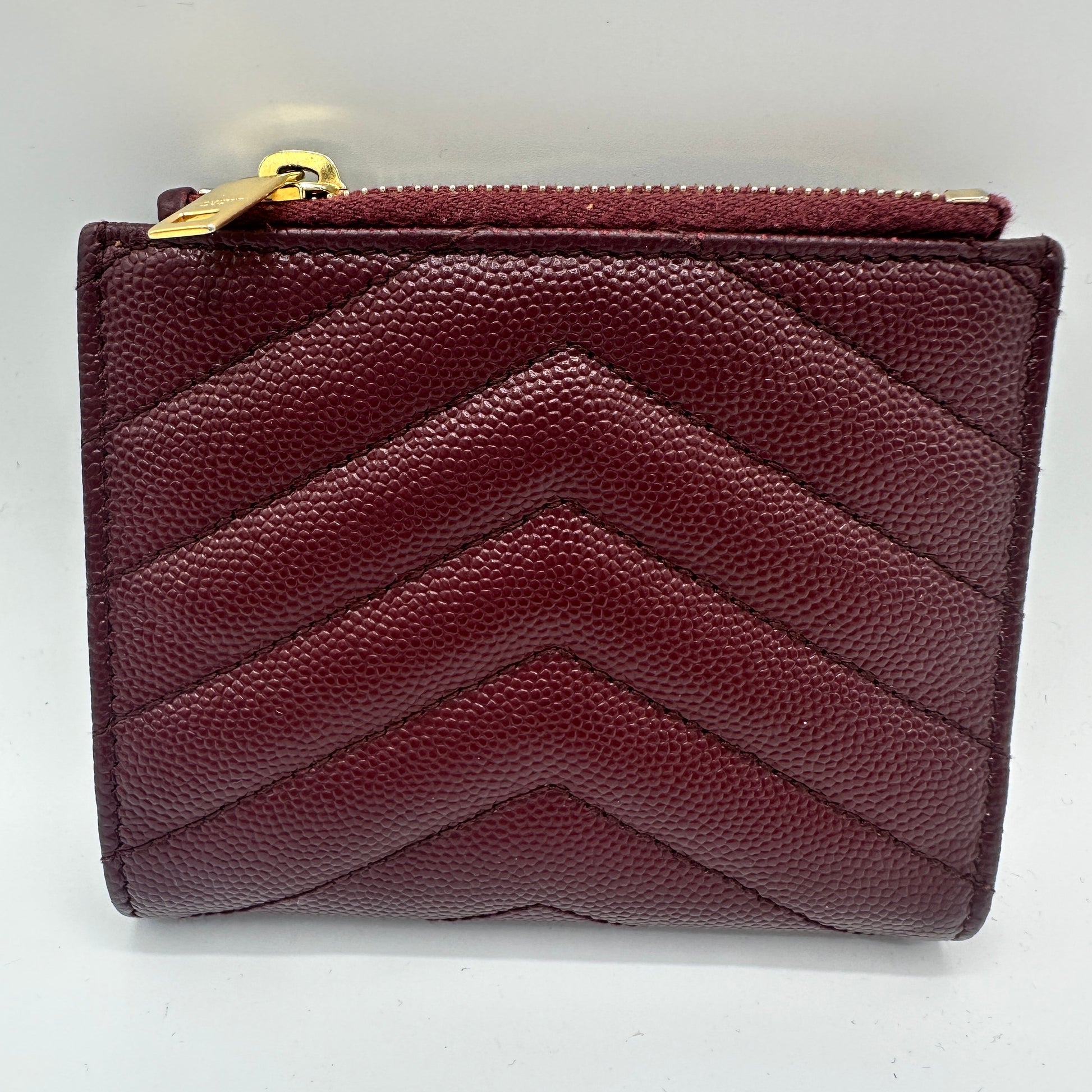Grain De Poudre Matelasse Chevron Monogram Zipped Card Case Rouge Legion For Gisel