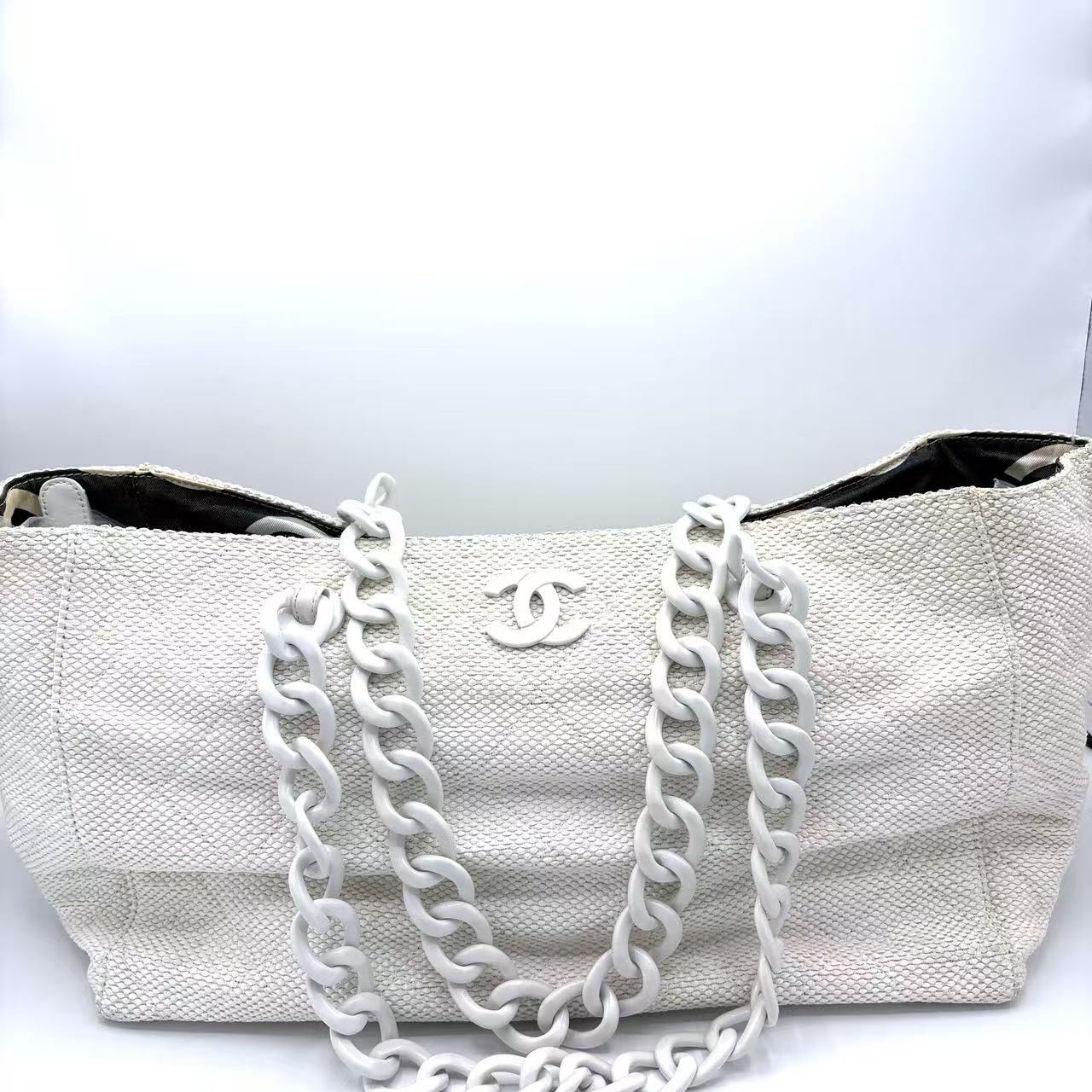 Chain Tote White