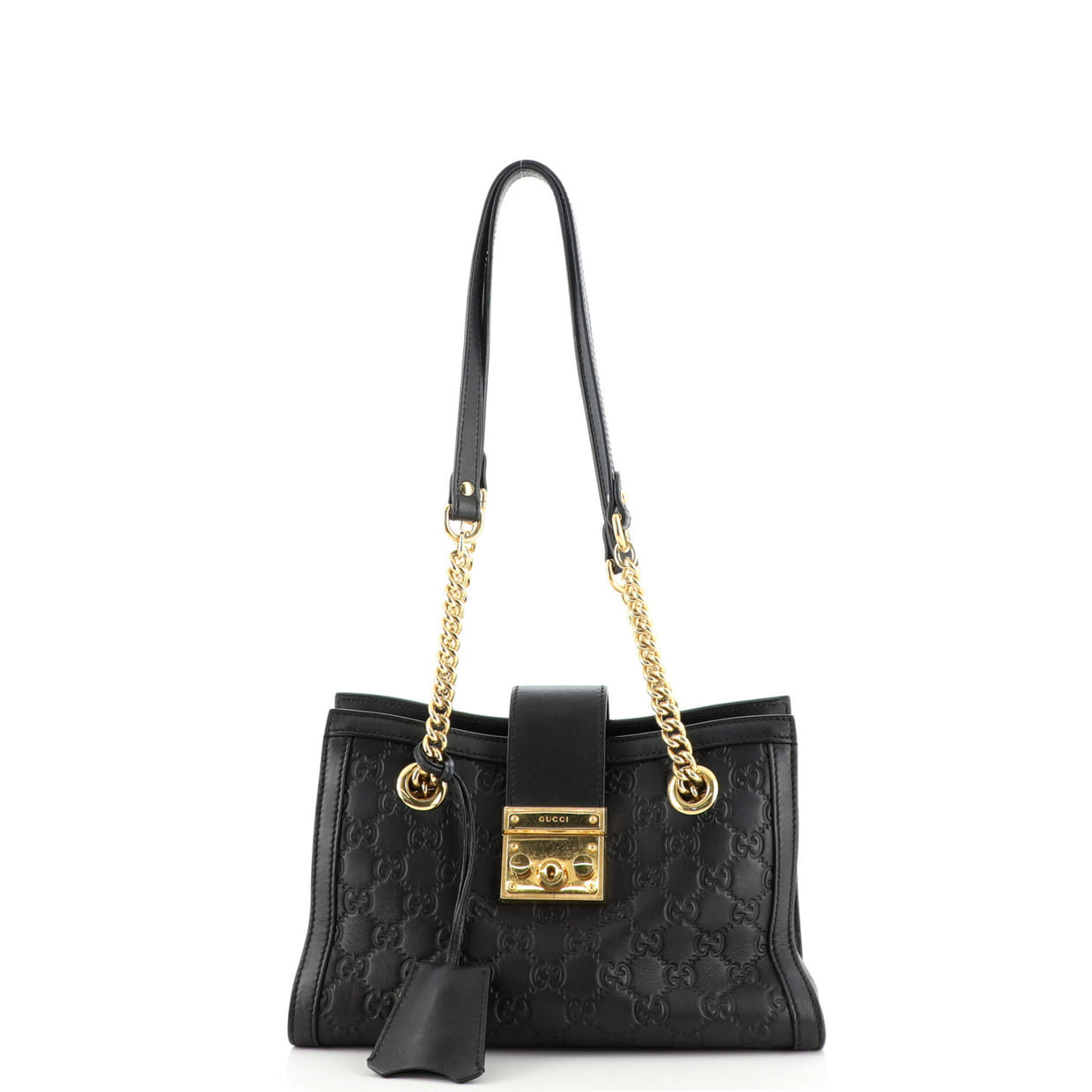 Padlock Chain Tote Guccissima Leather Small Twins