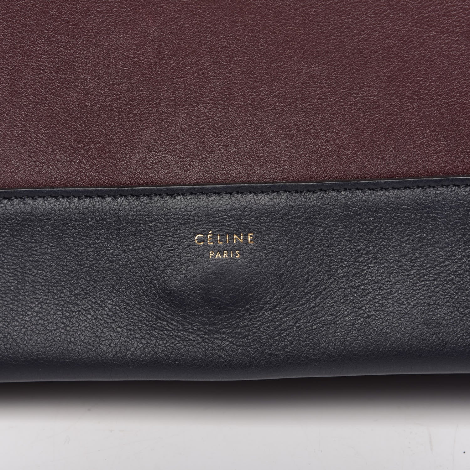 Shiny Smooth Calfskin Medium Frame Shoulder Bag Steel Blue Plum - twins